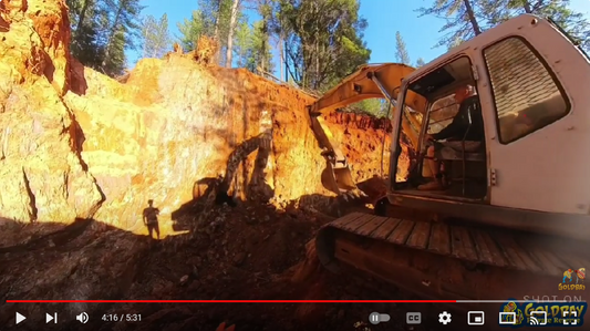 Dual-View: Hard Rock Vertical Face gold mining Technique Using Insta360 and excavator