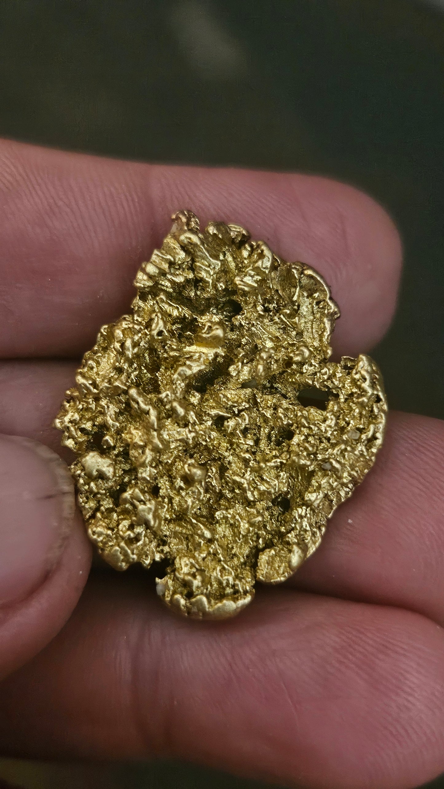 Very coarse gold nugget from Mexico 28.2 grams