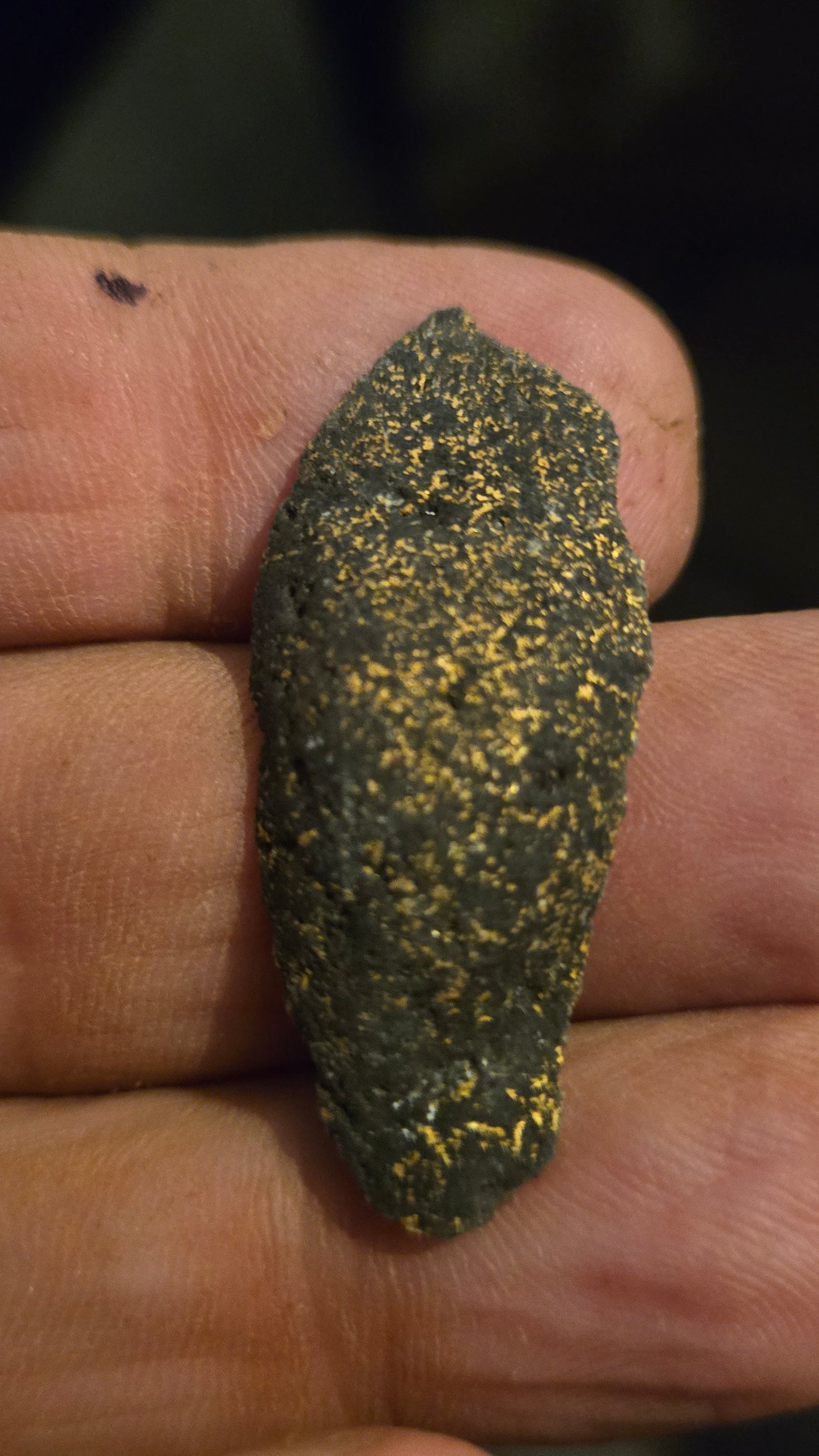 Black quartz and gold slab - 4.64 grams - 4.62mm - end cut