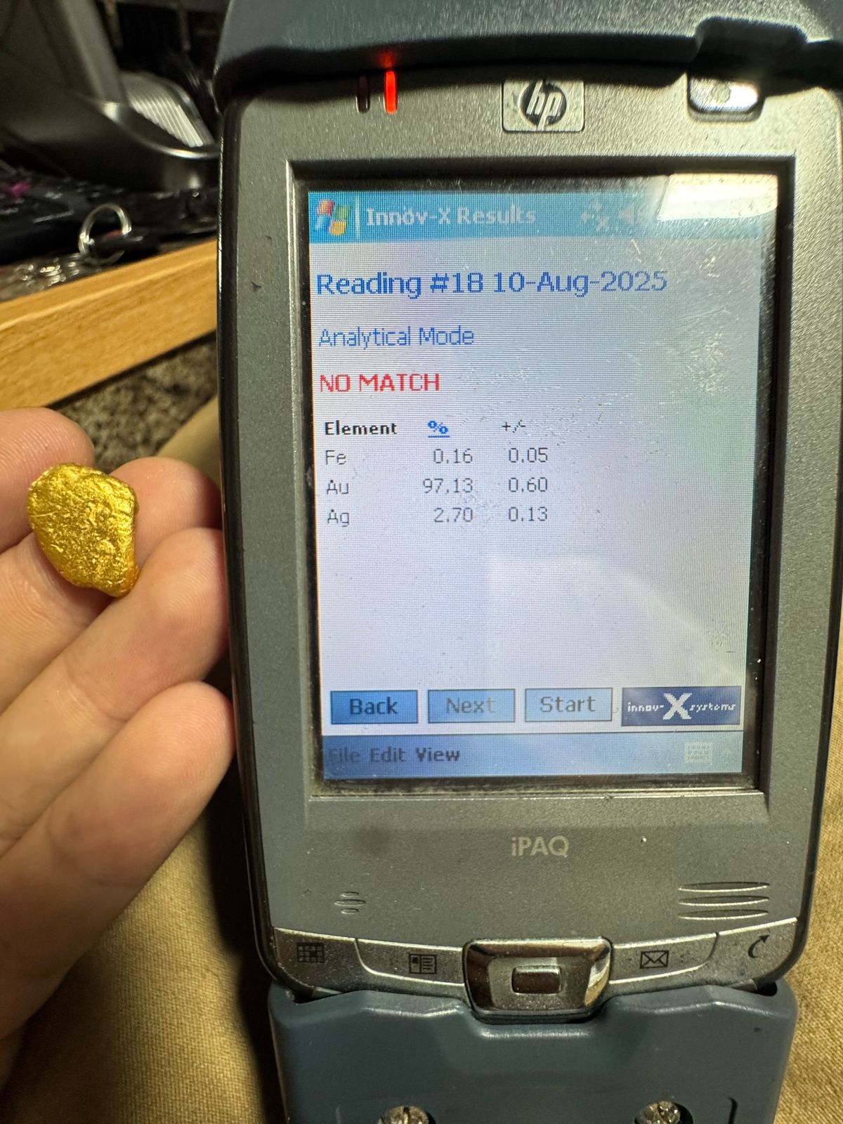 HIgh purity Mexican Gold nugget - 12.69 grams - 97.13% pure