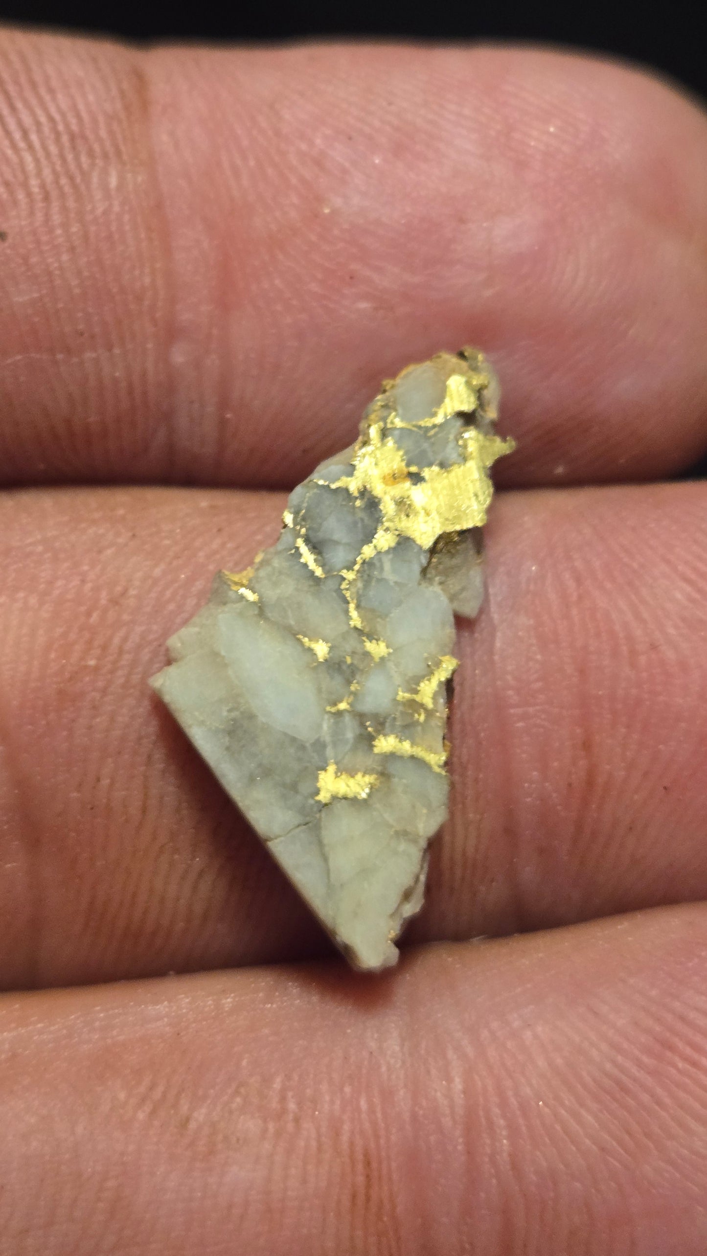 White quartz and gold slab - 1.80 grams - 2.54 mm - Mexico