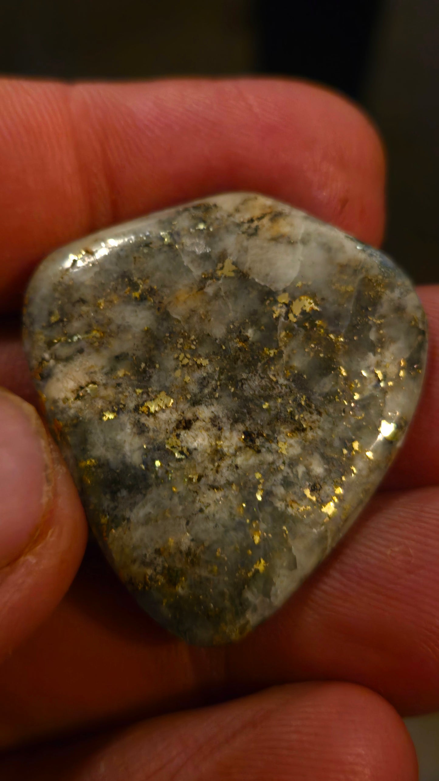 Freeform Gold in Quartz Cabochon – 13.38g