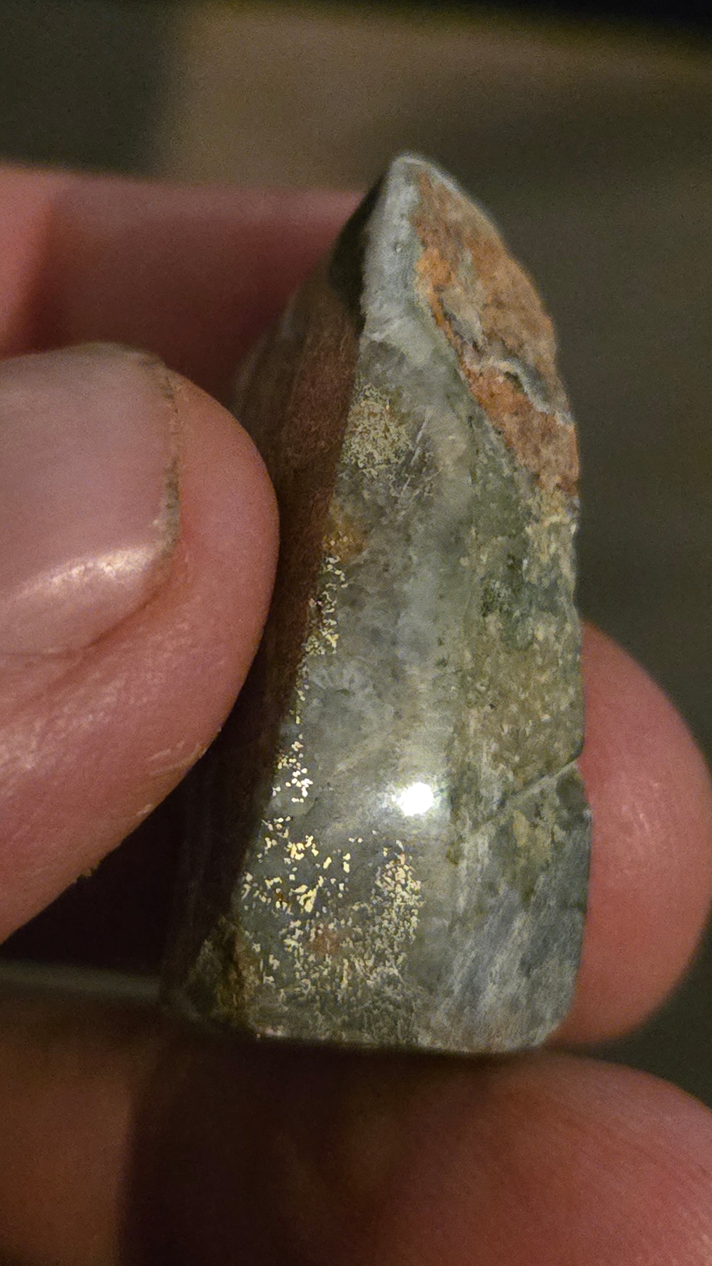 Polished Mariposite with Fine Wire Gold – Rare Natural Gold Specimen | 14.72g
