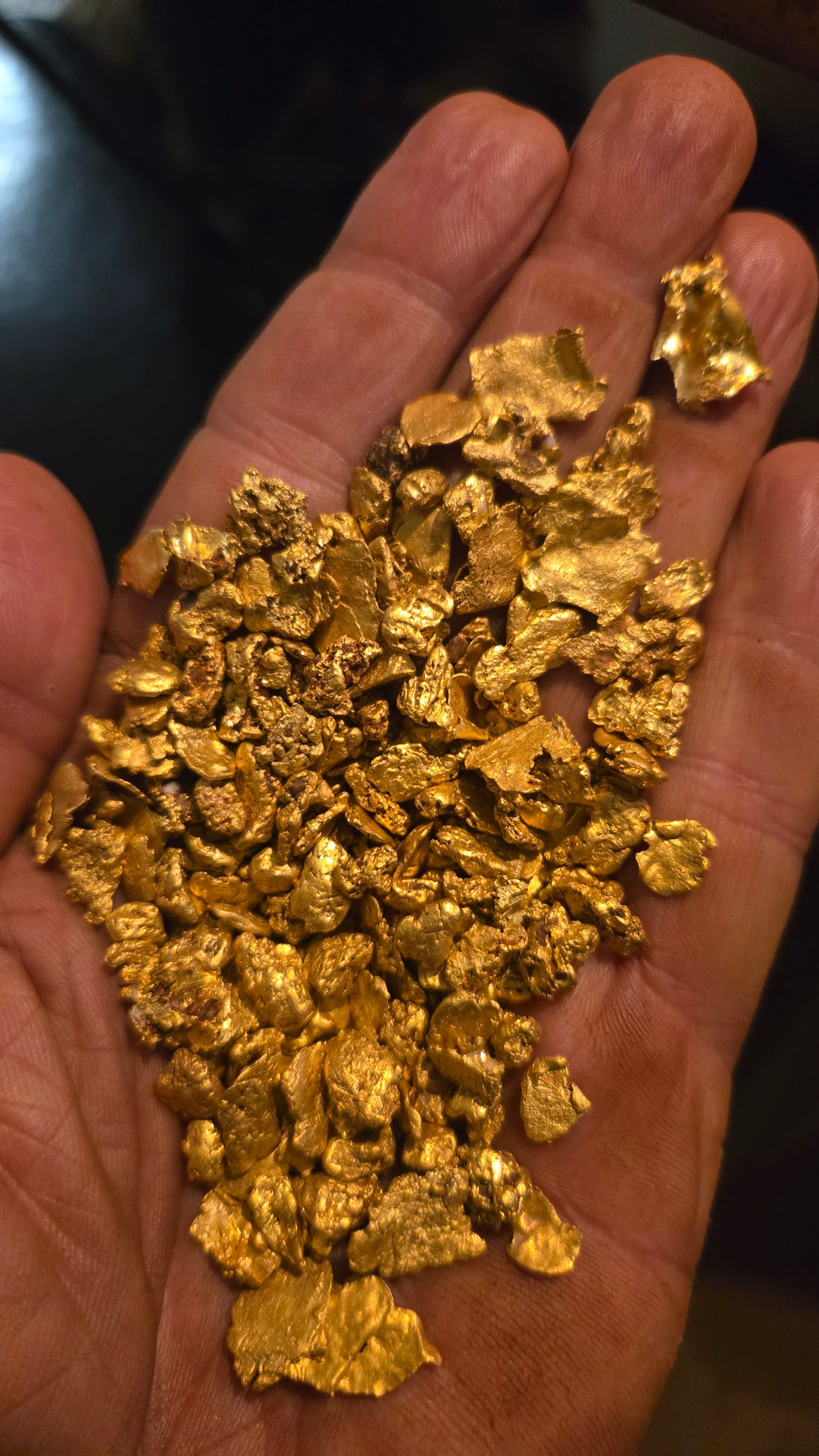 Folsom California leaf gold and big nuggets paydirt. Stunning 3 gram bag