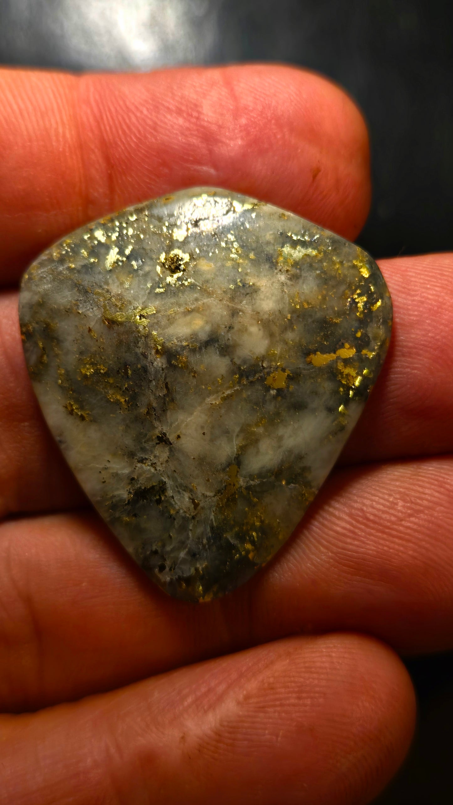 Freeform Gold in Quartz Cabochon – 13.38g
