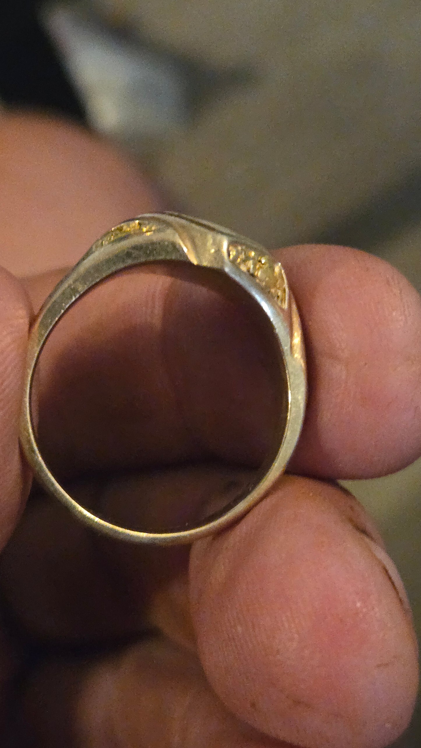 14k gold nugget and quartz gold ring size 11.5 - 11.59 grams