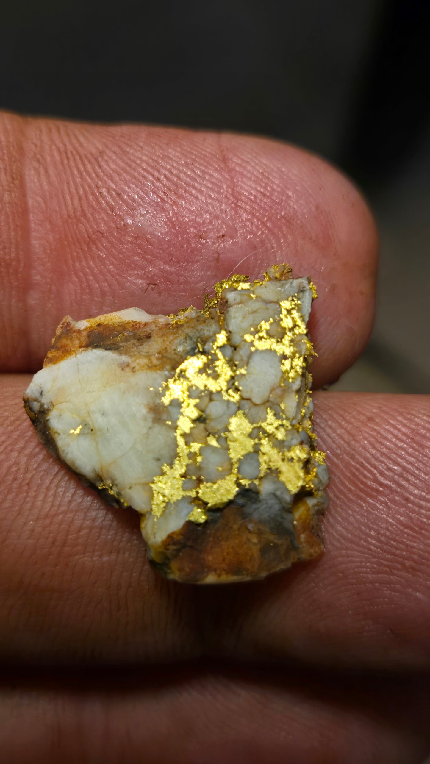 White quartz and gold slab - 3.47 grams - 3.34 mm - Mexico