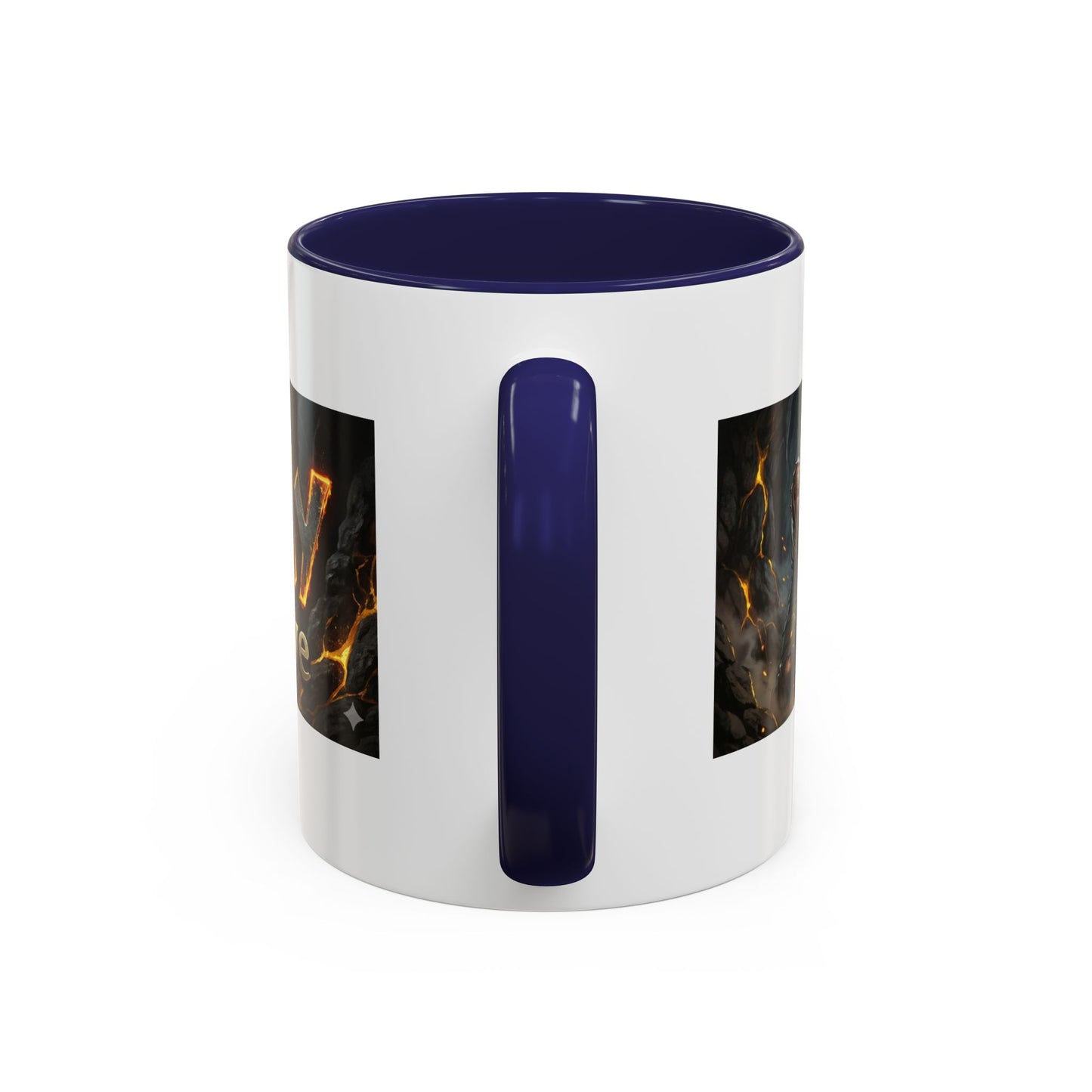 Goldbay Reserve Accent Coffee Mug — Bold Fiery Logo 11/15oz