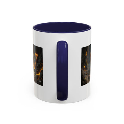 Goldbay Reserve Accent Coffee Mug — Bold Fiery Logo 11/15oz