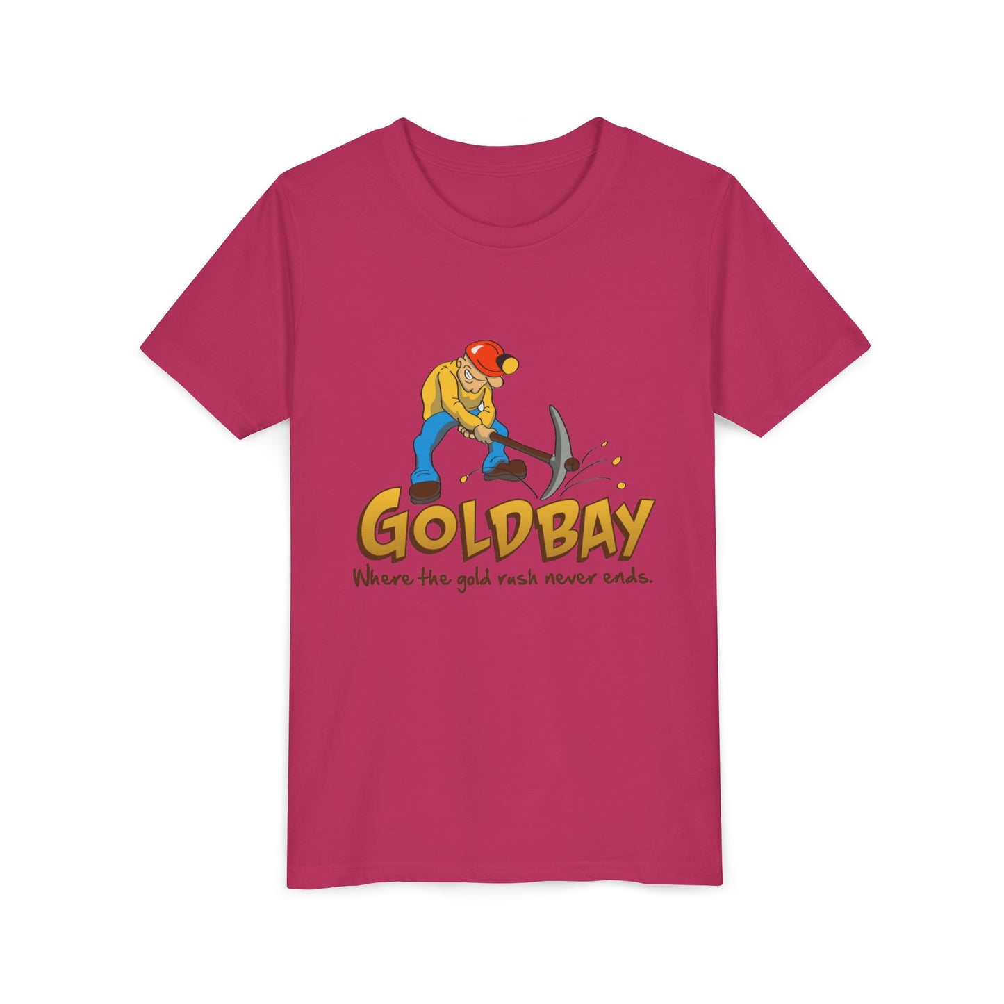 Youth Tee - "Gold Bay" Miner Graphic Shirt (Where the gold rush never ends)