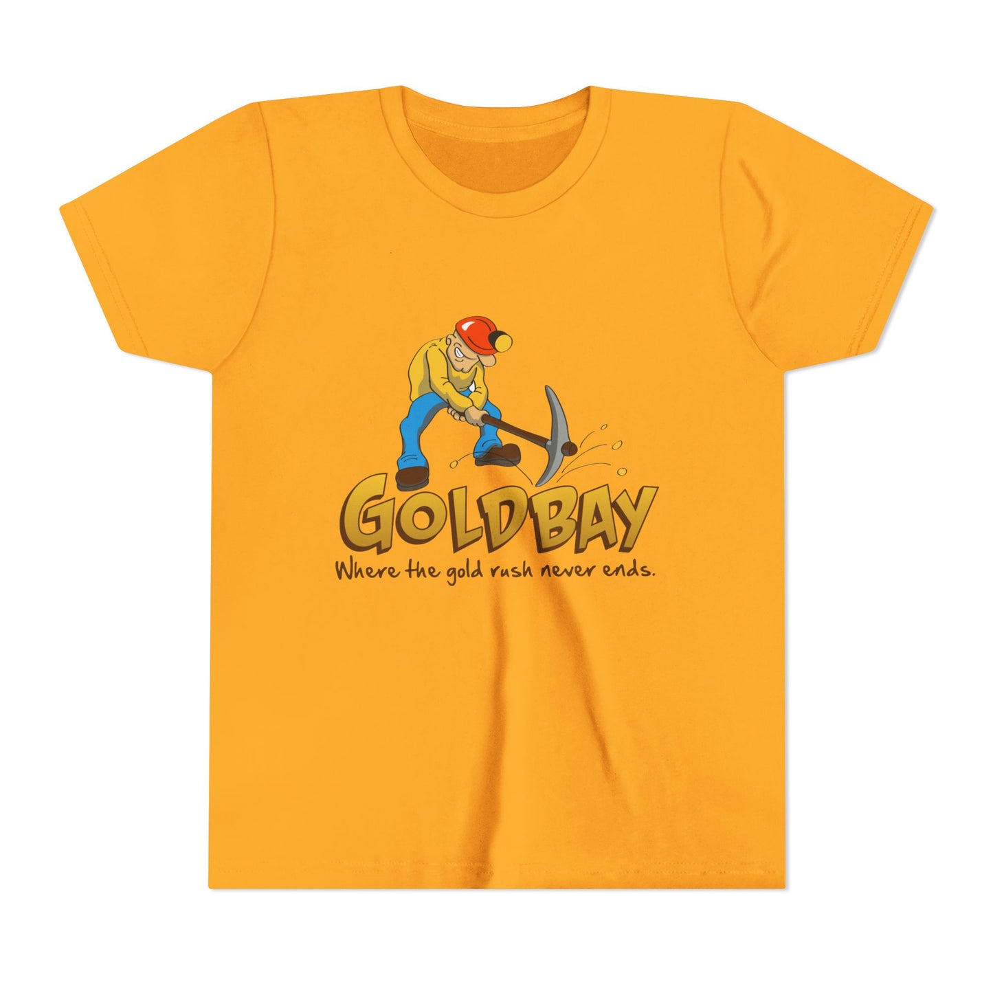 Youth Tee - "Gold Bay" Miner Graphic Shirt (Where the gold rush never ends)