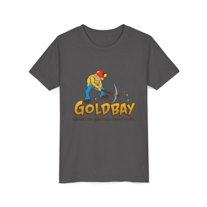 Youth Tee - "Gold Bay" Miner Graphic Shirt (Where the gold rush never ends)