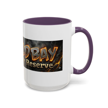 Goldbay Reserve Accent Coffee Mug — Bold Fiery Logo 11/15oz