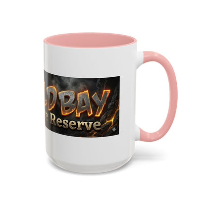 Goldbay Reserve Accent Coffee Mug — Bold Fiery Logo 11/15oz