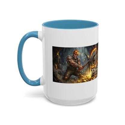 Goldbay Reserve Accent Coffee Mug — Bold Fiery Logo 11/15oz