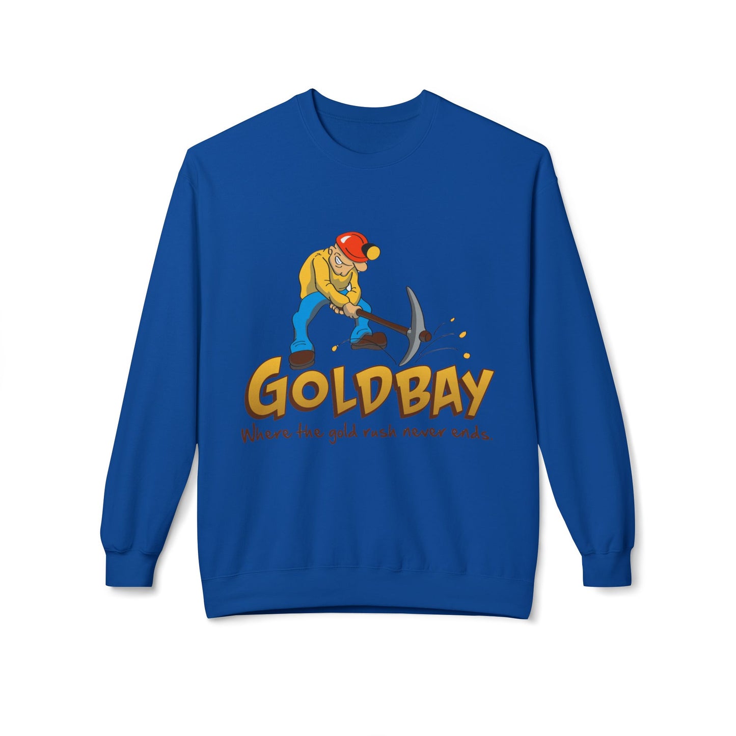 Gold Miner Sweatshirt – "Gold Bay" Graphic Crewneck (Where the gold rush never ends)