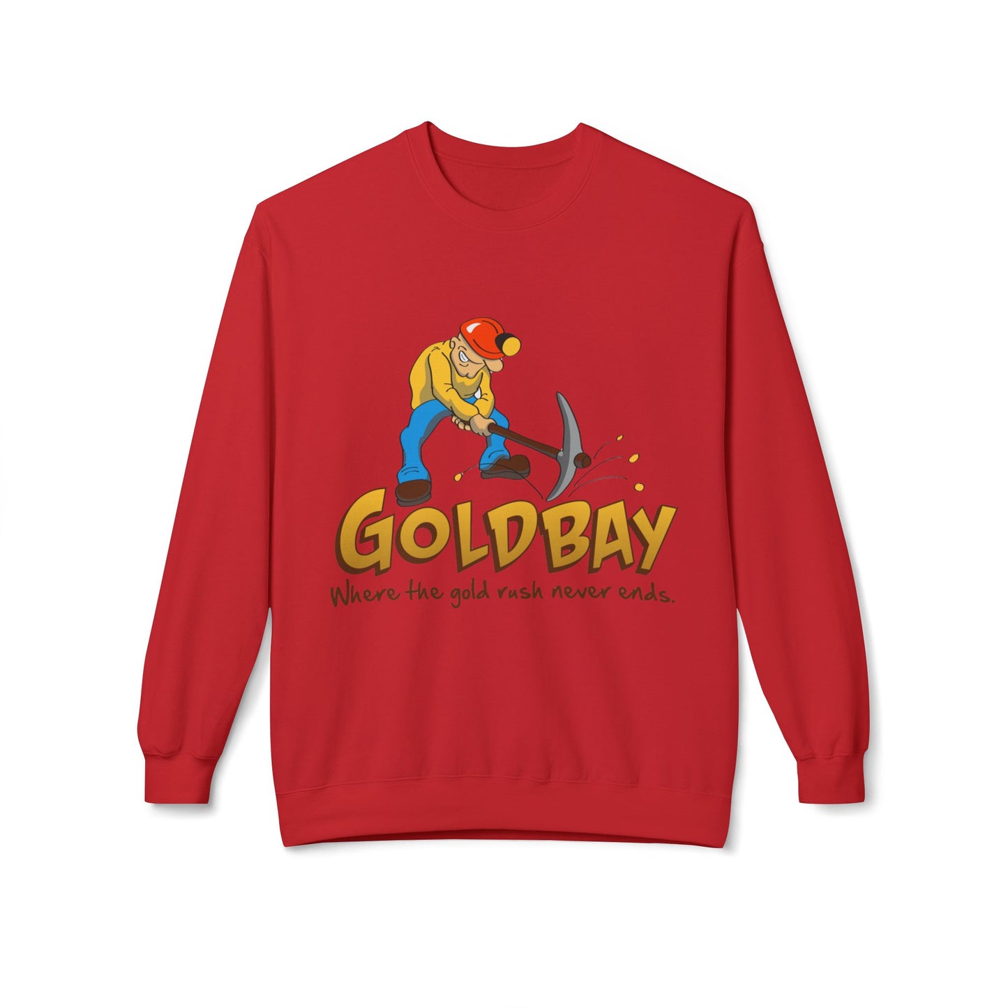 Gold Miner Sweatshirt – "Gold Bay" Graphic Crewneck (Where the gold rush never ends)