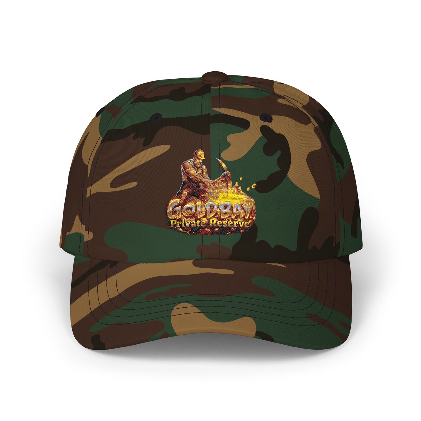 Dad Cap — Retro Gold Lava Graphic Classic Dad Cap
