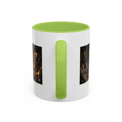 Goldbay Reserve Accent Coffee Mug — Bold Fiery Logo 11/15oz