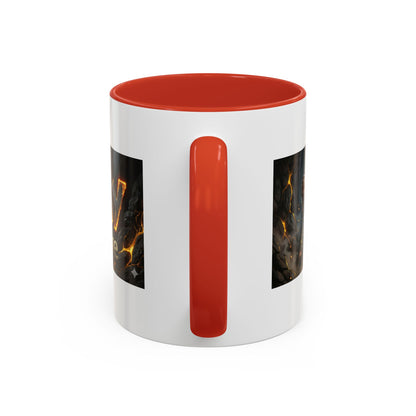 Goldbay Reserve Accent Coffee Mug — Bold Fiery Logo 11/15oz