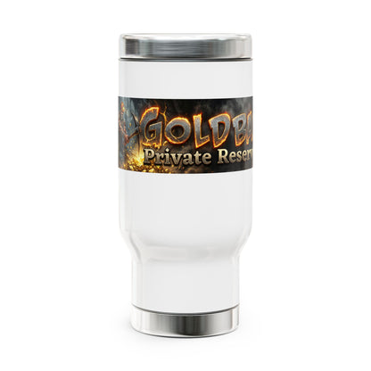 Golden Private Reserve Travel Mug – 14oz Stainless Steel Handle Tumbler