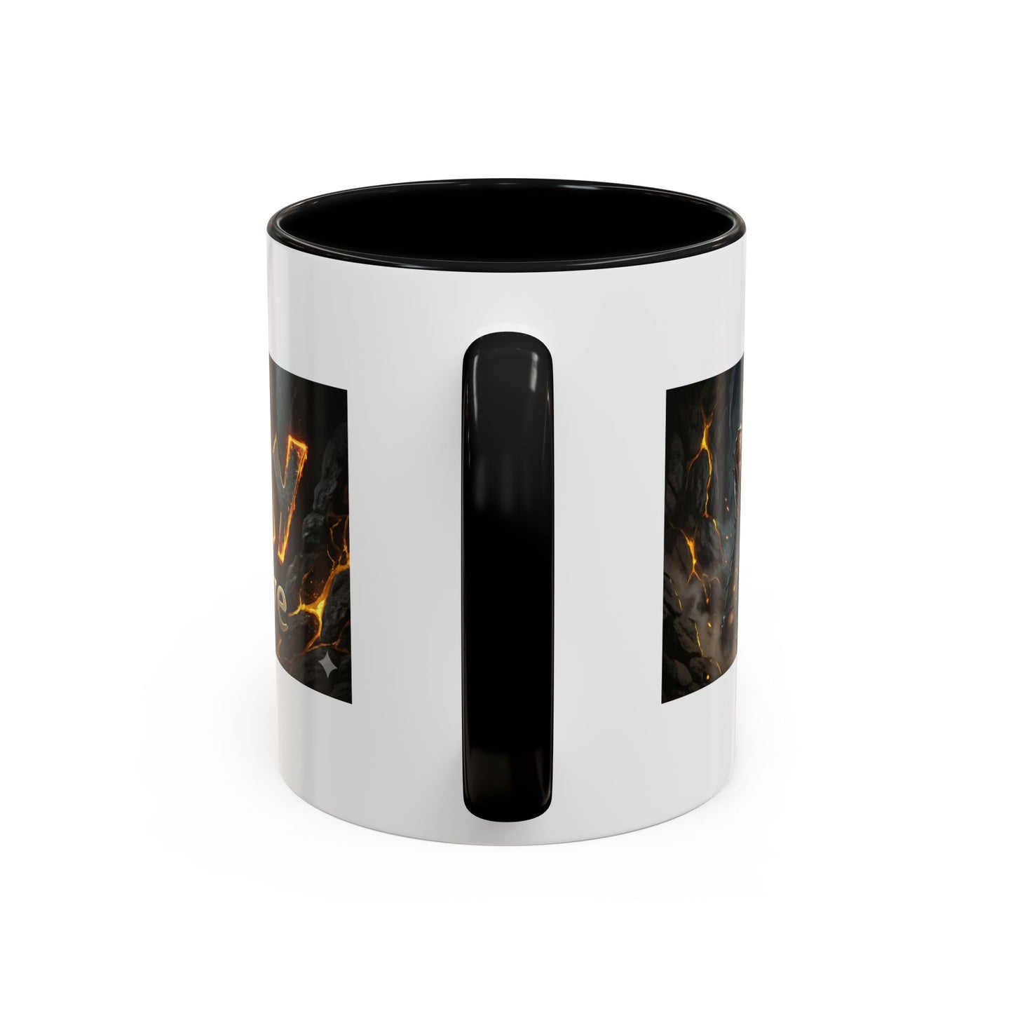 Goldbay Reserve Accent Coffee Mug — Bold Fiery Logo 11/15oz