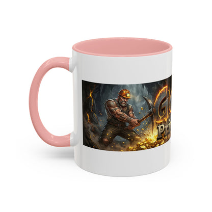 Goldbay Reserve Accent Coffee Mug — Bold Fiery Logo 11/15oz