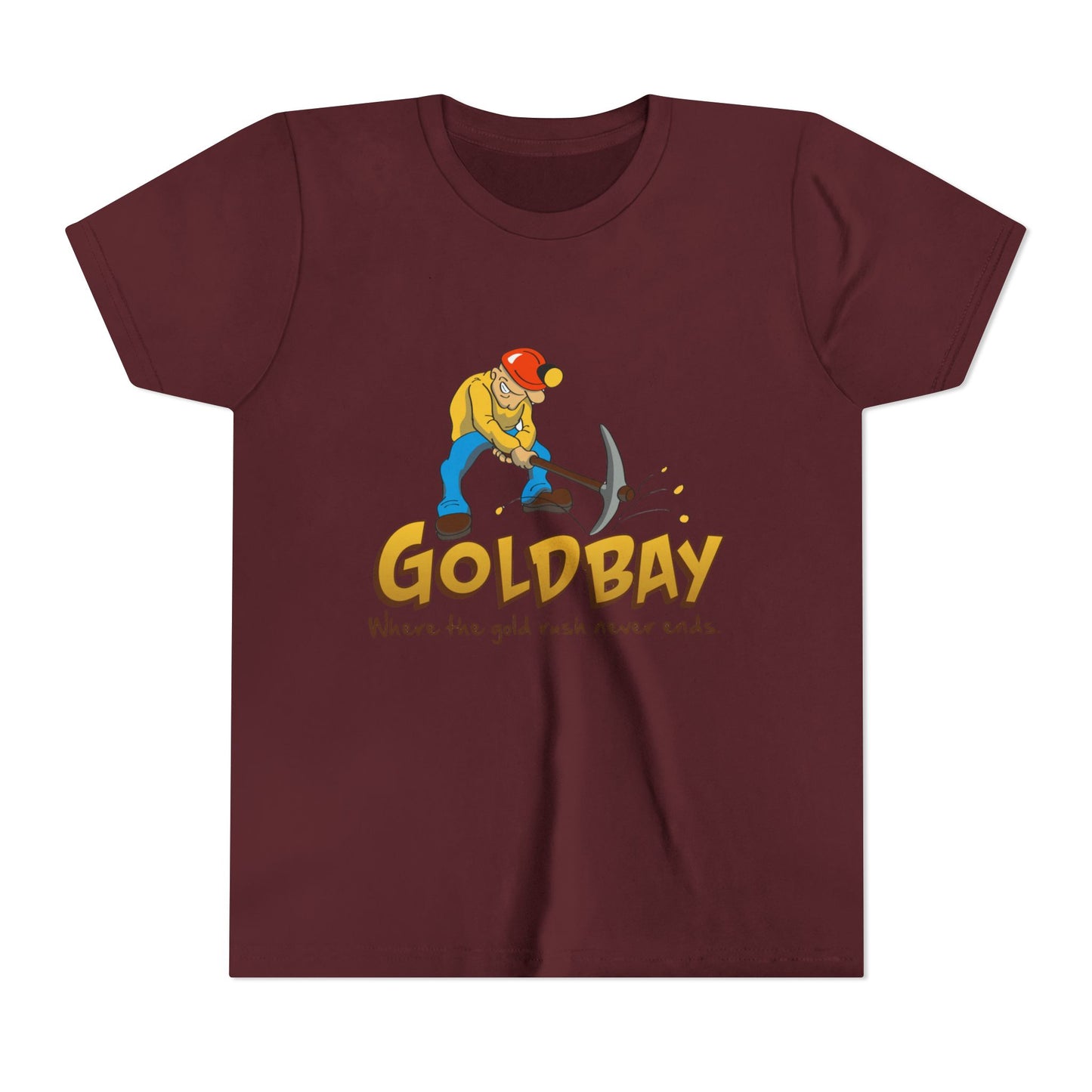Youth Tee - "Gold Bay" Miner Graphic Shirt (Where the gold rush never ends)
