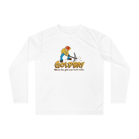 Gold Miner Graphic Long Sleeve Shirt — "GOLDBAY" Prospector Design