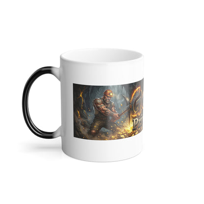 Color Morphing Mug — 'GOLDEN Private Reserve' Fire-Effect Coffee Mug, 11oz