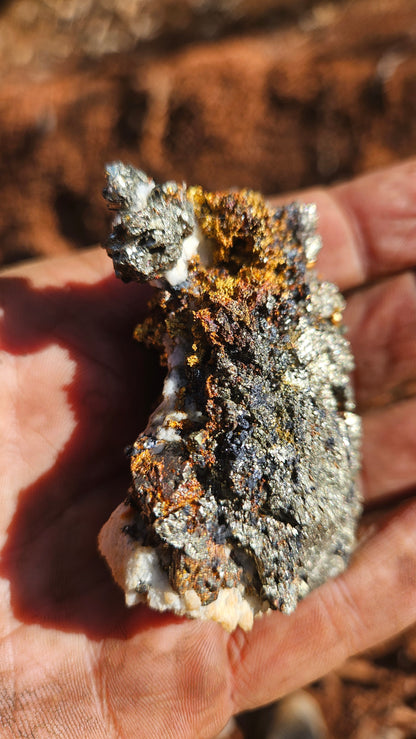 Huge ultra rare gold with fools gold (pyrite) on quartz. Ultra rare