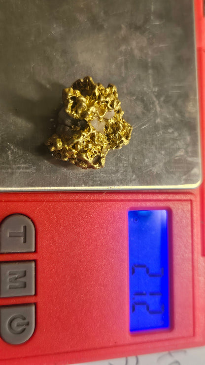 Beautiful quartz and gold nugget from Mexico 21.2 grams
