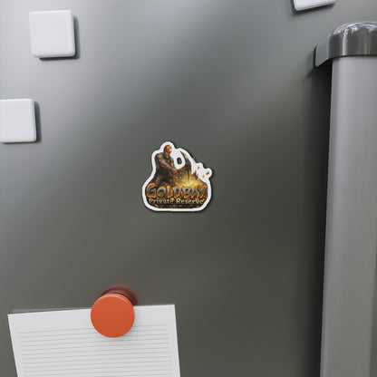 Gold Bay Miner Die-Cut Magnet — 'GoldBay Private Reserve' Refrigerator Sticker