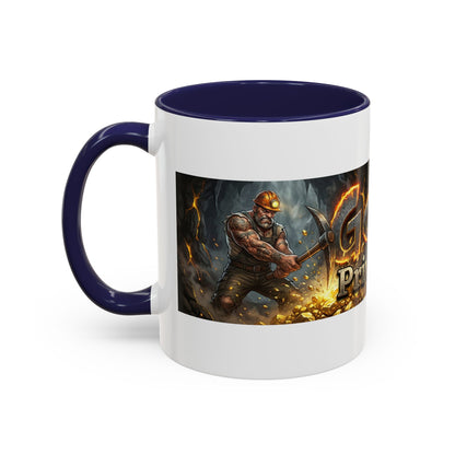 Goldbay Reserve Accent Coffee Mug — Bold Fiery Logo 11/15oz