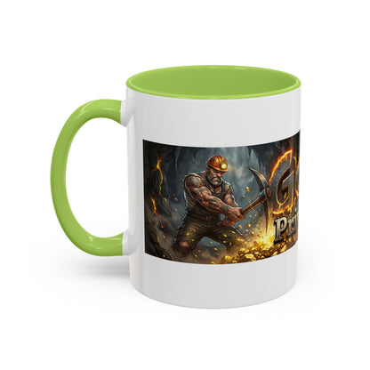 Goldbay Reserve Accent Coffee Mug — Bold Fiery Logo 11/15oz