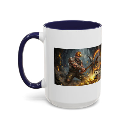 Goldbay Reserve Accent Coffee Mug — Bold Fiery Logo 11/15oz