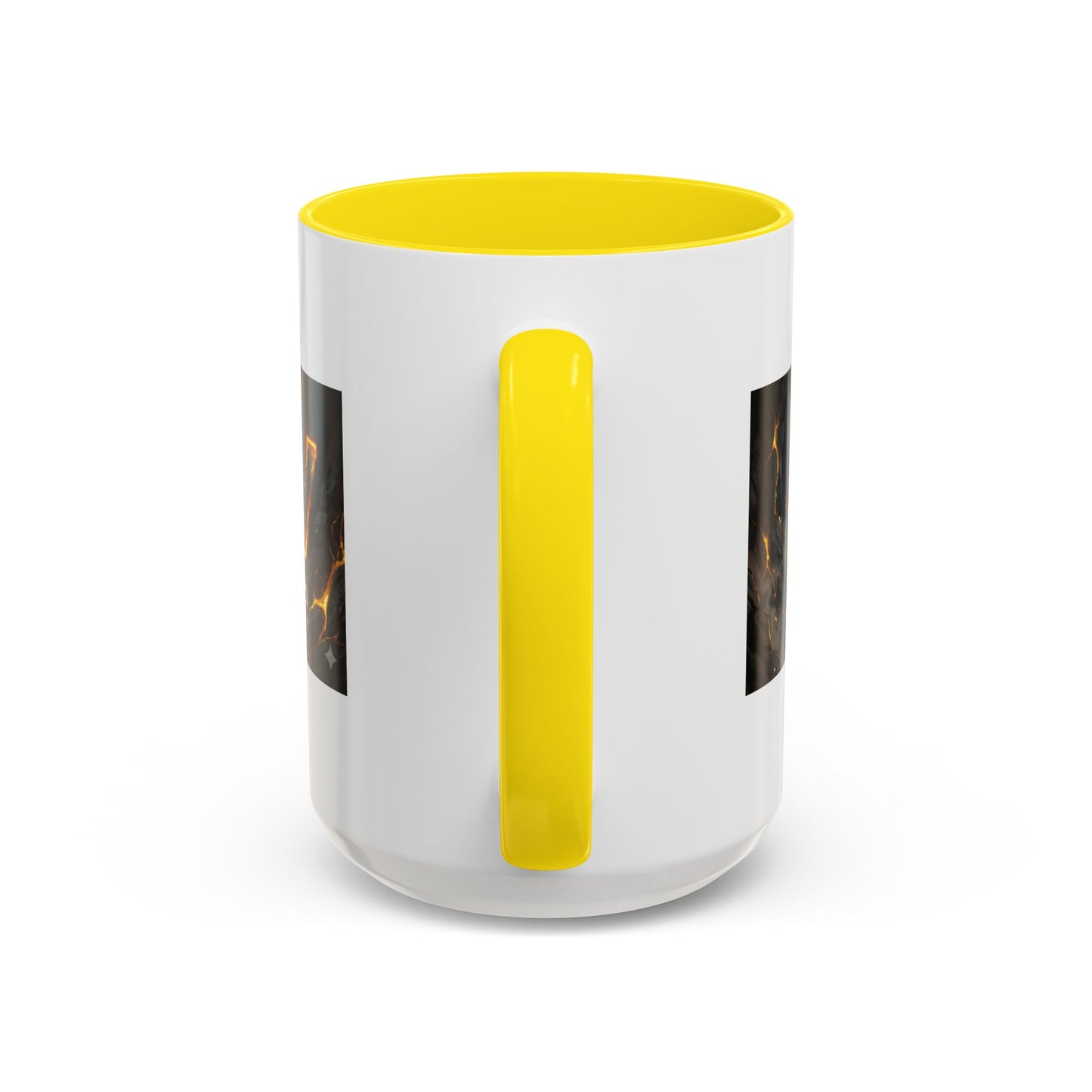 Goldbay Reserve Accent Coffee Mug — Bold Fiery Logo 11/15oz