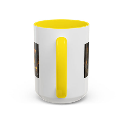 Goldbay Reserve Accent Coffee Mug — Bold Fiery Logo 11/15oz