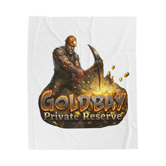 Gold Bay Private Reserve Miner Velveteen Plush Blanket – Cozy Gaming/Mining Throw
