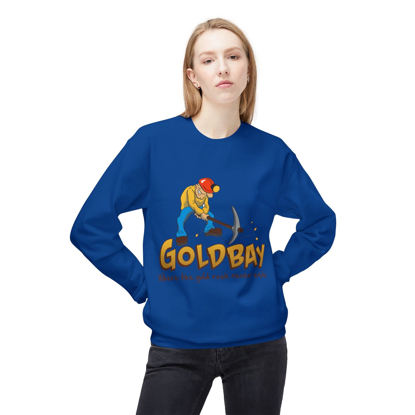 Gold Miner Sweatshirt – "Gold Bay" Graphic Crewneck (Where the gold rush never ends)