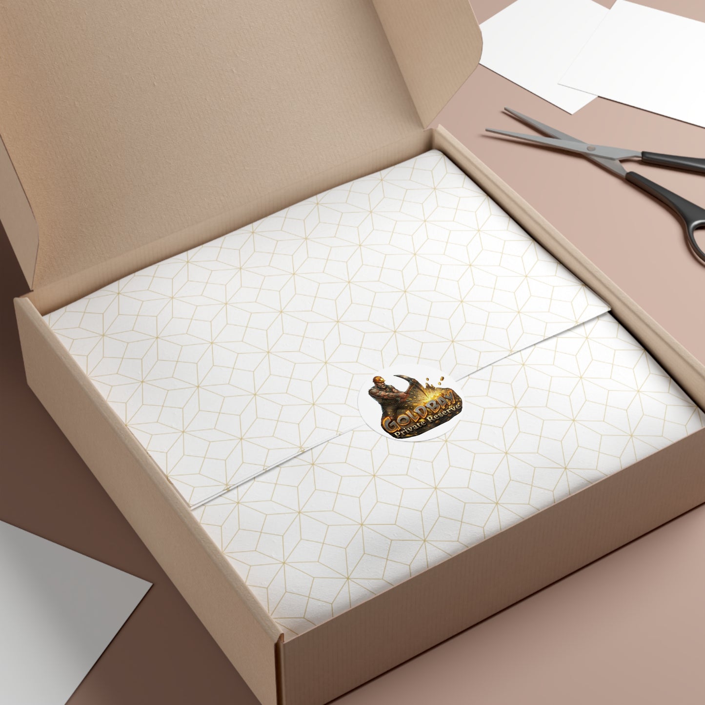 Gold Bay Private Reserve Miner Logo Sticker — Round Vinyl Decal