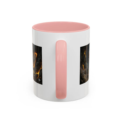 Goldbay Reserve Accent Coffee Mug — Bold Fiery Logo 11/15oz