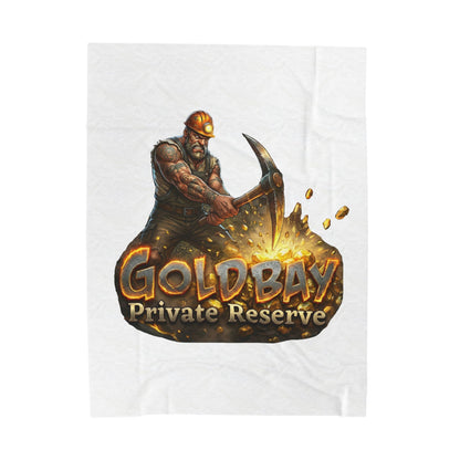 Gold Bay Private Reserve Miner Velveteen Plush Blanket – Cozy Gaming/Mining Throw