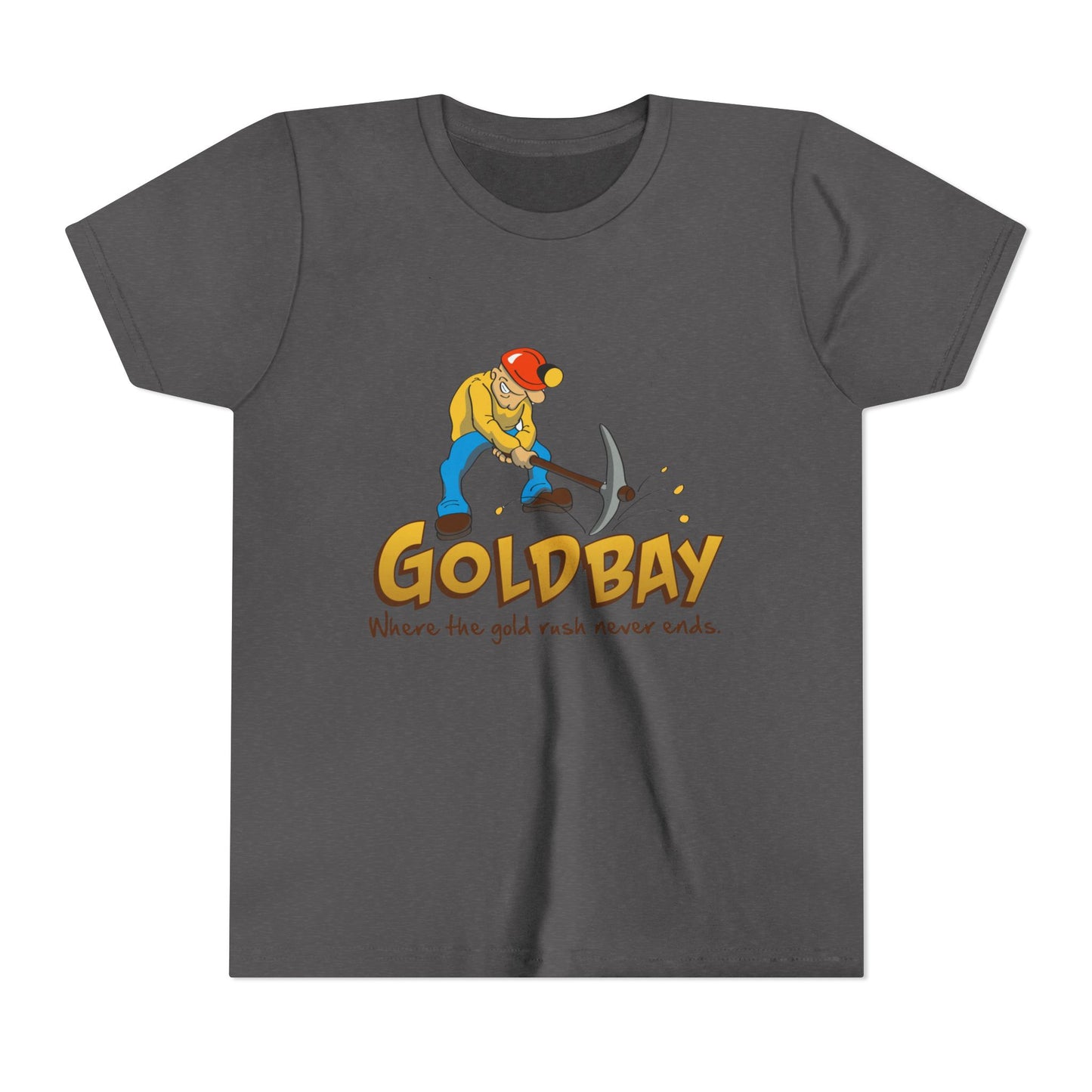 Youth Tee - "Gold Bay" Miner Graphic Shirt (Where the gold rush never ends)