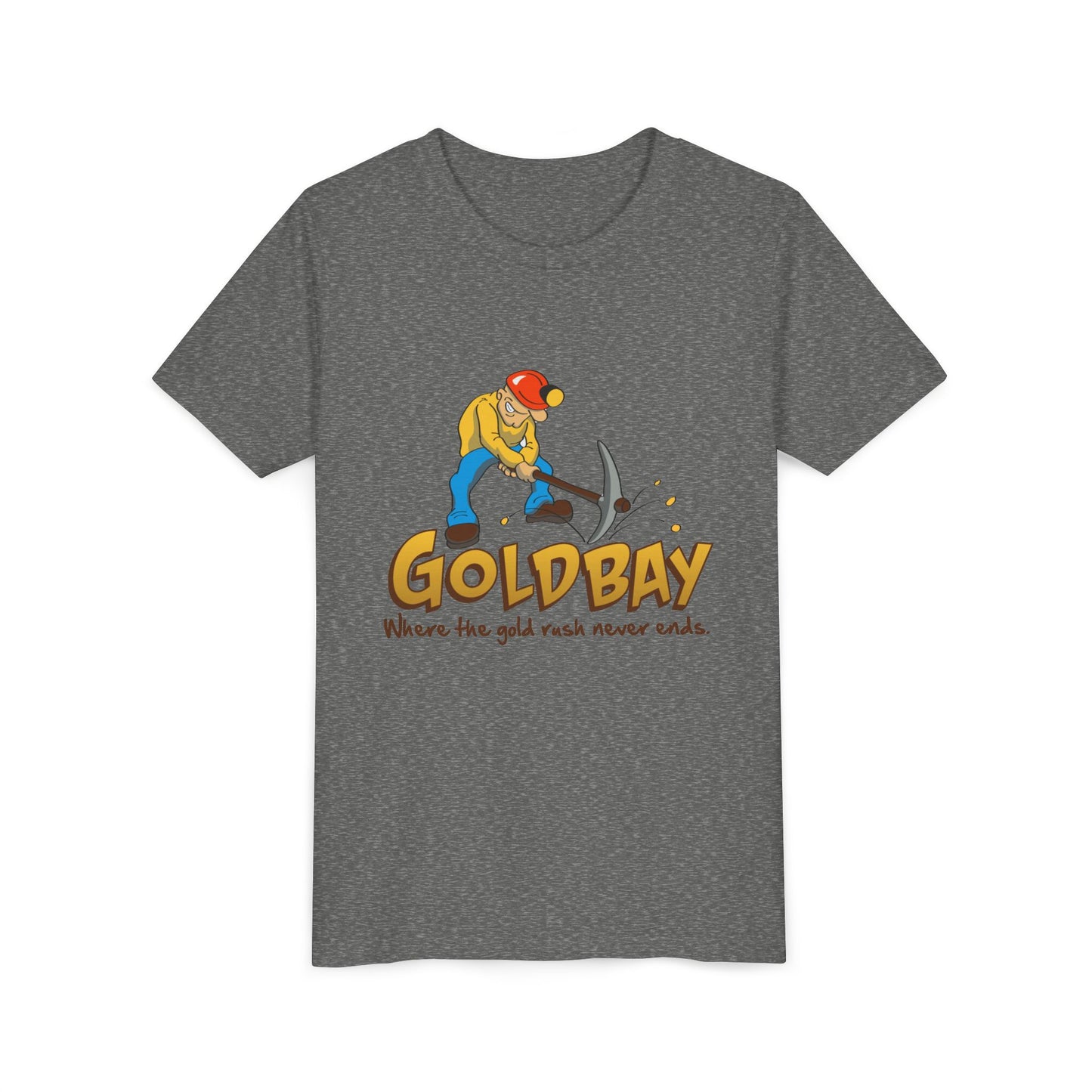 Youth Tee - "Gold Bay" Miner Graphic Shirt (Where the gold rush never ends)