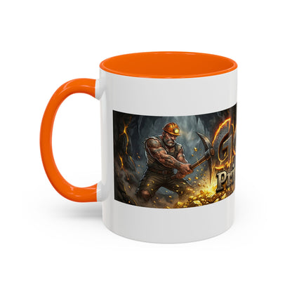 Goldbay Reserve Accent Coffee Mug — Bold Fiery Logo 11/15oz