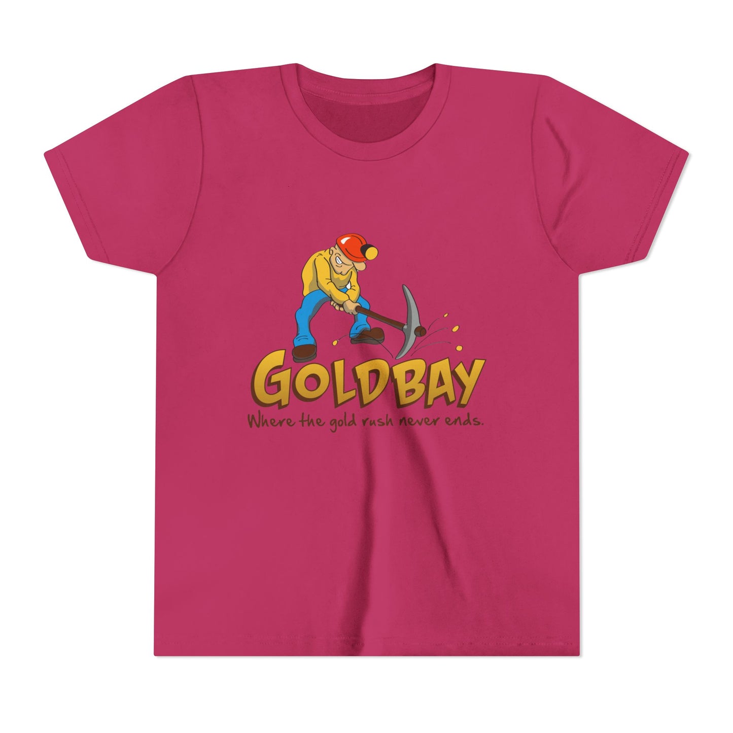 Youth Tee - "Gold Bay" Miner Graphic Shirt (Where the gold rush never ends)