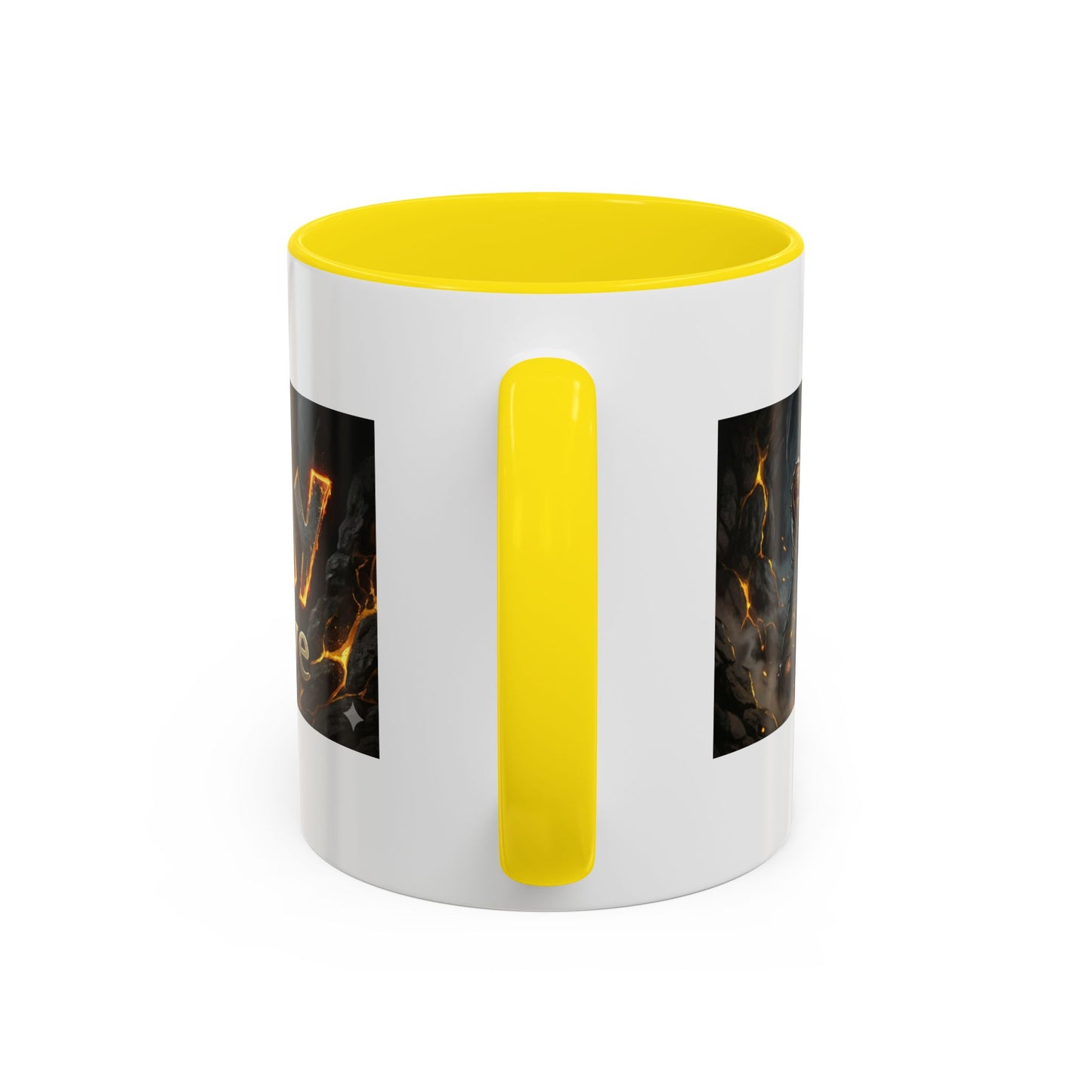 Goldbay Reserve Accent Coffee Mug — Bold Fiery Logo 11/15oz