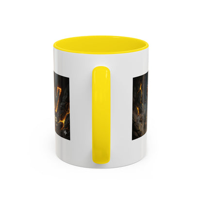Goldbay Reserve Accent Coffee Mug — Bold Fiery Logo 11/15oz