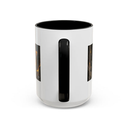 Goldbay Reserve Accent Coffee Mug — Bold Fiery Logo 11/15oz